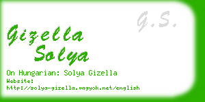 gizella solya business card